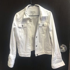 Banana Republic white denim jacket, size medium